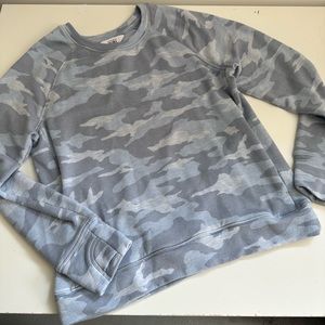 Athleta Girl blue camo sweatshirt